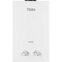 Газовый водонагреватель Tisira TS0120E 10л. белый (Мощн. 20 кВт,  расход воды 10 л/мин, без дисплея)